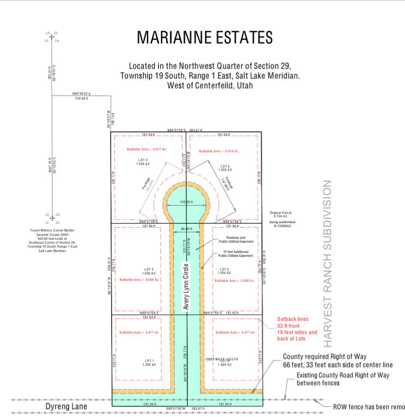 Entire subdivision for sale Centerfield Utah