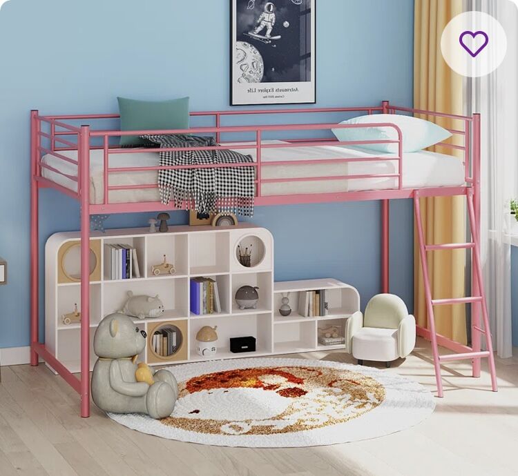 Single Pink Bunk Bed