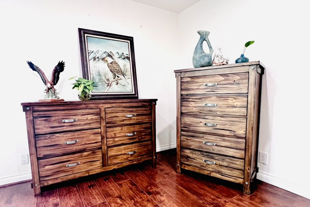 Matching Solid Wood Bedroom Set- OBO