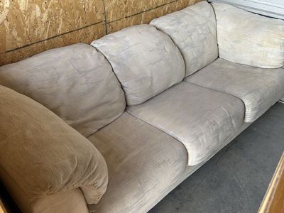 Ready to go! Beige Microfiber Traditional Sofa