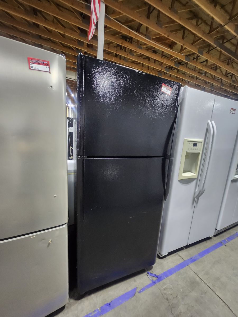 Frigidaire Black Top Freezer Refrigerator - Used Good Condition