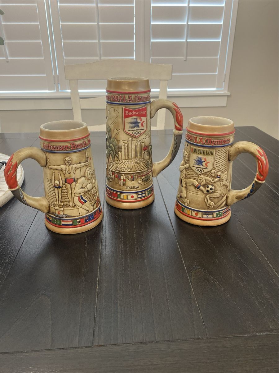 1984 Summer Olympic in LA - collectible Anheuser Busch beer steins - new - never used