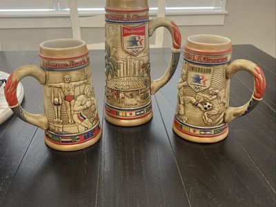 1984 Summer Olympic in LA - collectible Anheuser Busch beer steins - new - never used