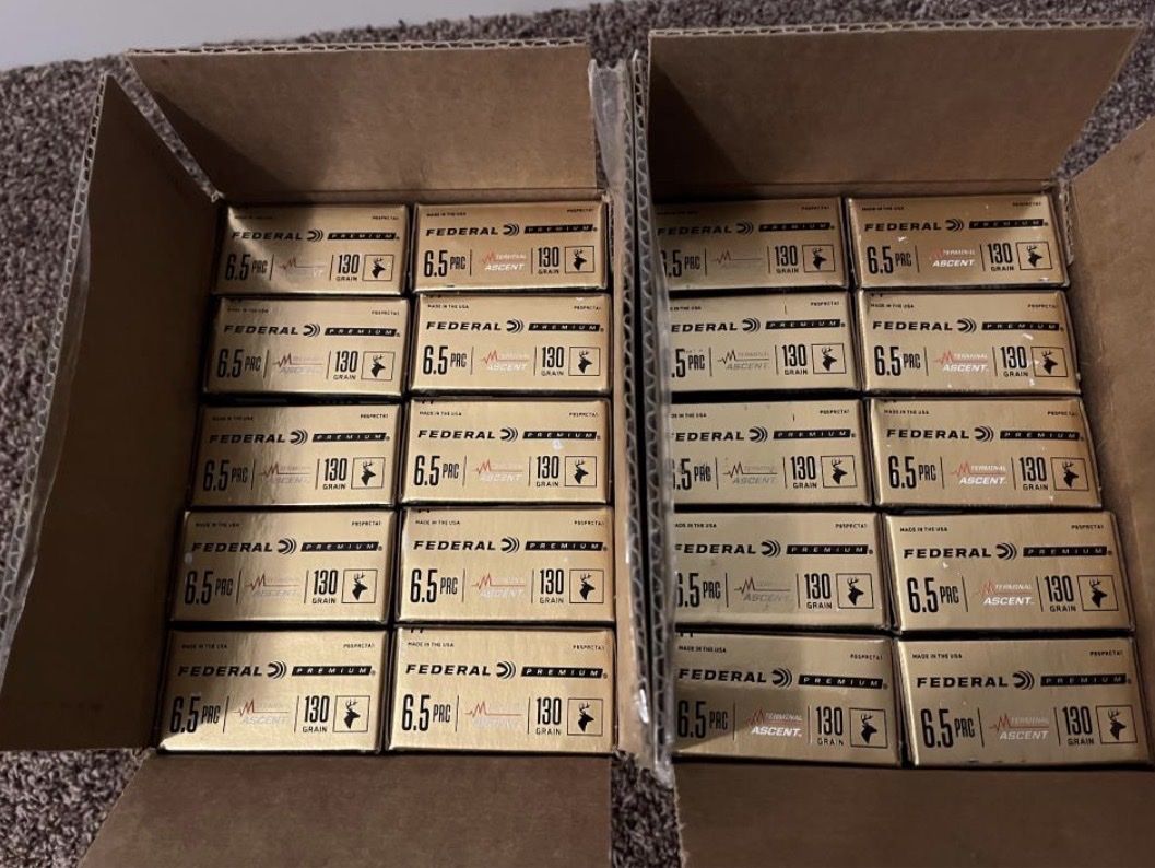 20 boxes Terminal Ascent 6.5 PRC Ammo Ammunition