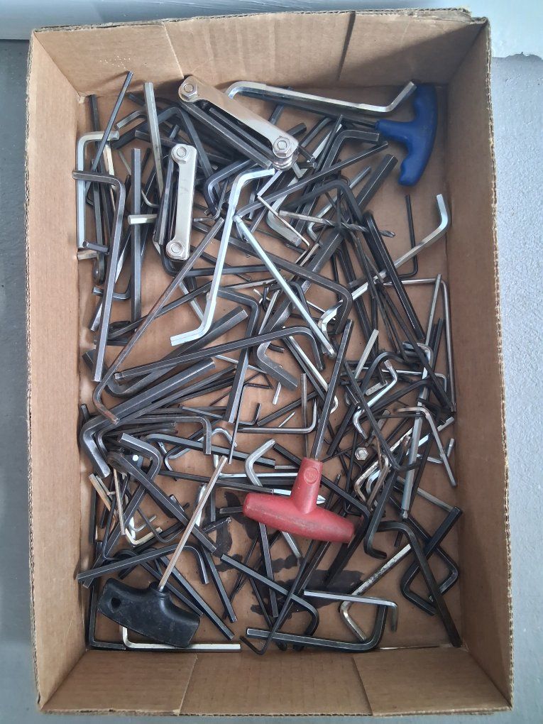 Assorted Hex Key/Allen Wrench Set - Large Lot of Various Sizes and Types price is for box