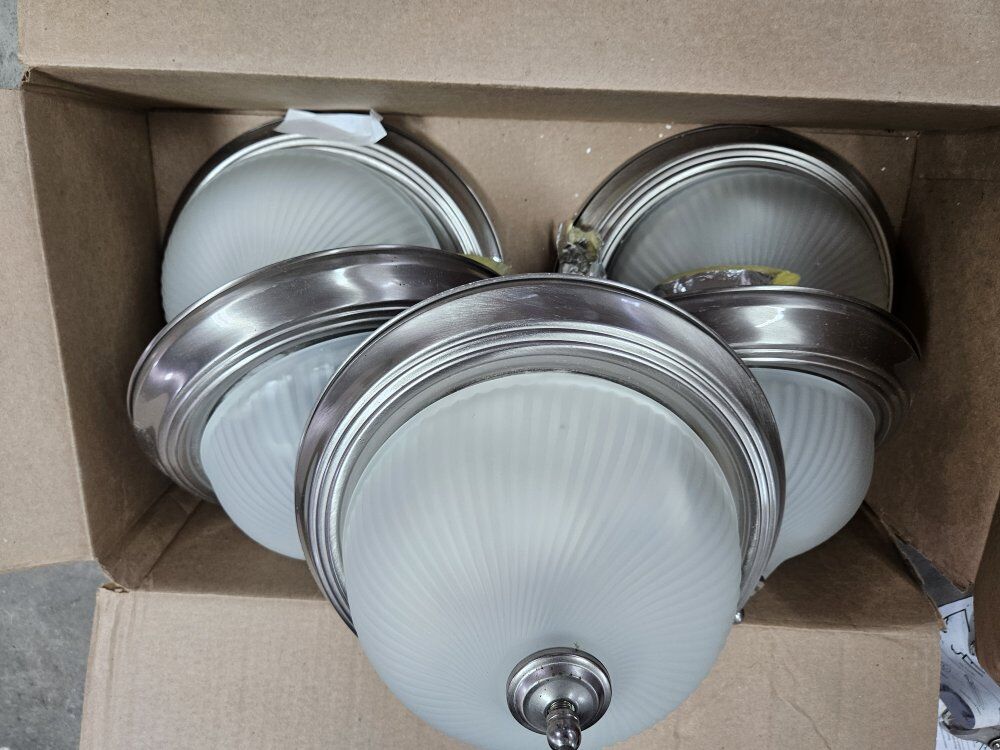 Brushed nickel flush mount lights