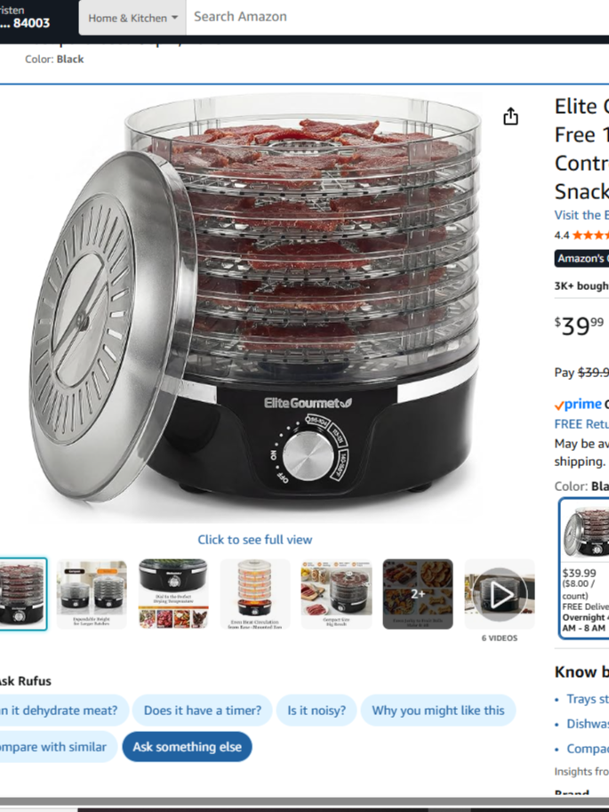 Elite Gourmet Food Dehydrator