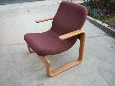 Retro, mid century, bent-wood arm chair