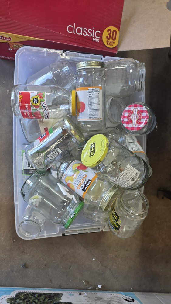 Glass Jars NEED GONE BEFORE NOON FRIDAY