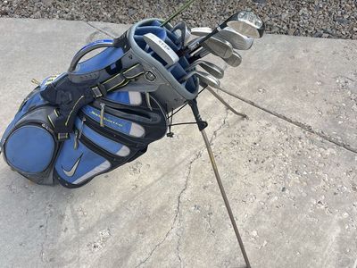Nike Golf bag with clubs 3 drivers