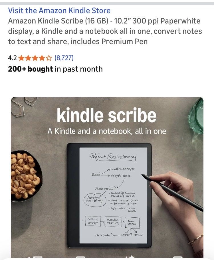 Amazon Kindle Scribe with Premium Pen (16 GB) 2023 Excellent condition