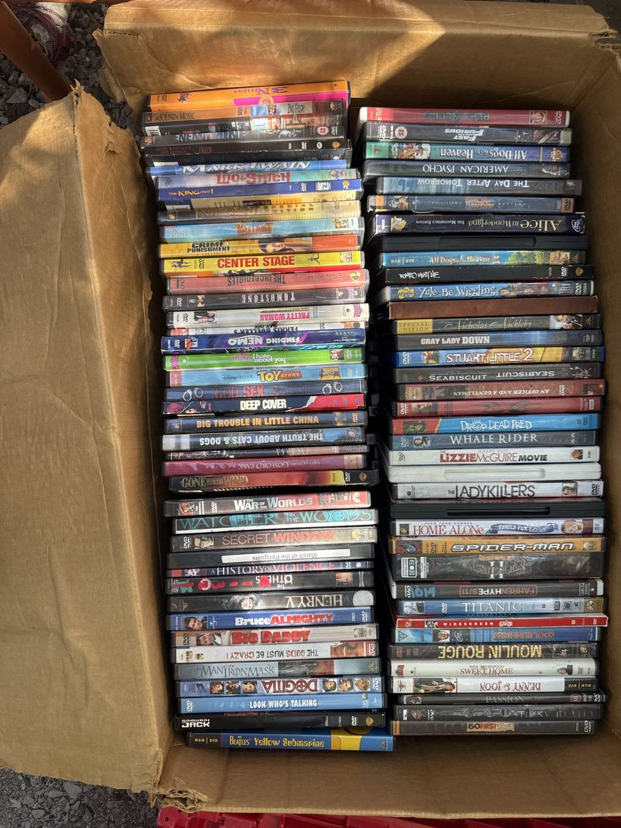 Large Box of Assorted DVD Movies - Various Genres & Titles
