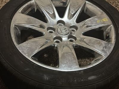 Used Chrome Buick lacrosse Wheel & Michelin Tire - 235/90R18 - Good Tread