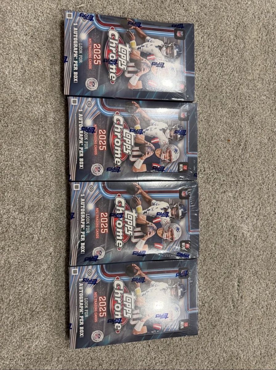 2025 Topps Chrome NFL Sealed Hobby Boxes