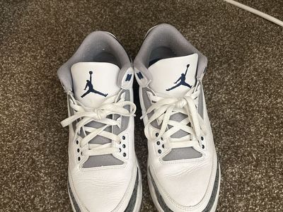 Nike Air Jordan 3 Retro Georgetown White Midnight Navy Grey Size 10.5