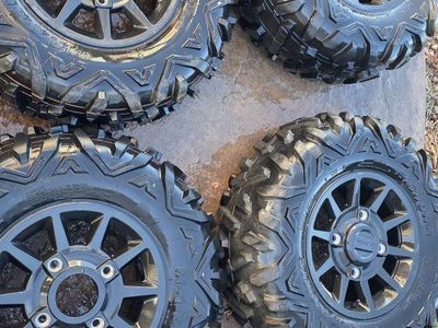 NEW Polaris rzr pull offs rzr 4-156 Maxxis Bighorn 2.0 29x11 R-14 and 29x9 r-14 UTV/ATV Tires on Black Rims - Set of 4