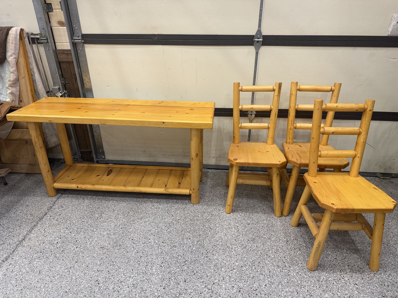 Custom log furniture