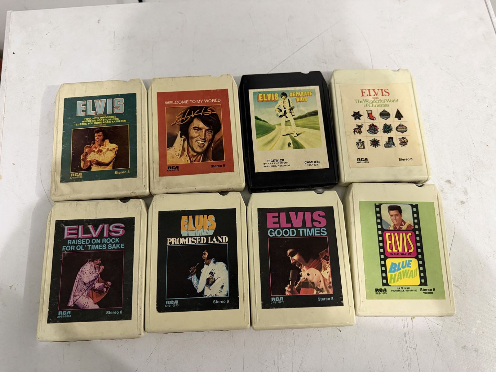 Lot of 8 Elvis Presley 8-Track Tapes