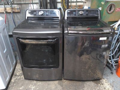 LG top load washer with matched electric dryer
