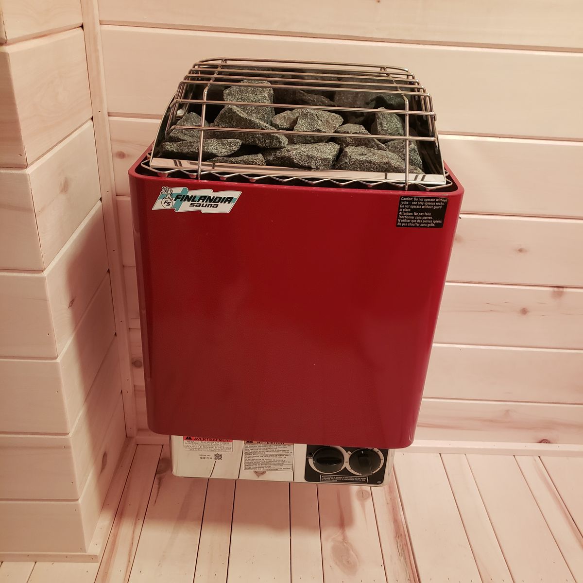 Sauna heaters & rocks, materials