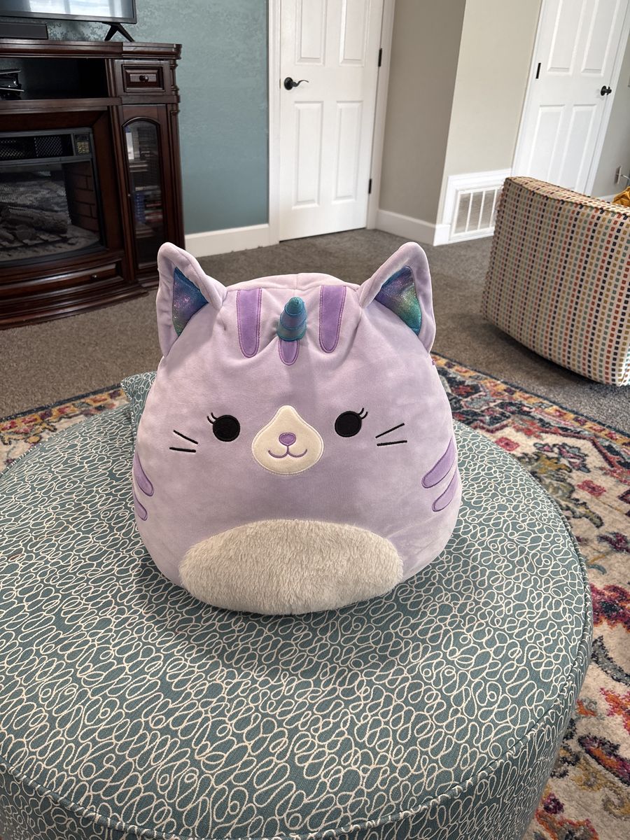 Squishmallows Purple Cat Unicorn Plush Toy