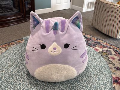 Squishmallows Purple Cat Unicorn Plush Toy