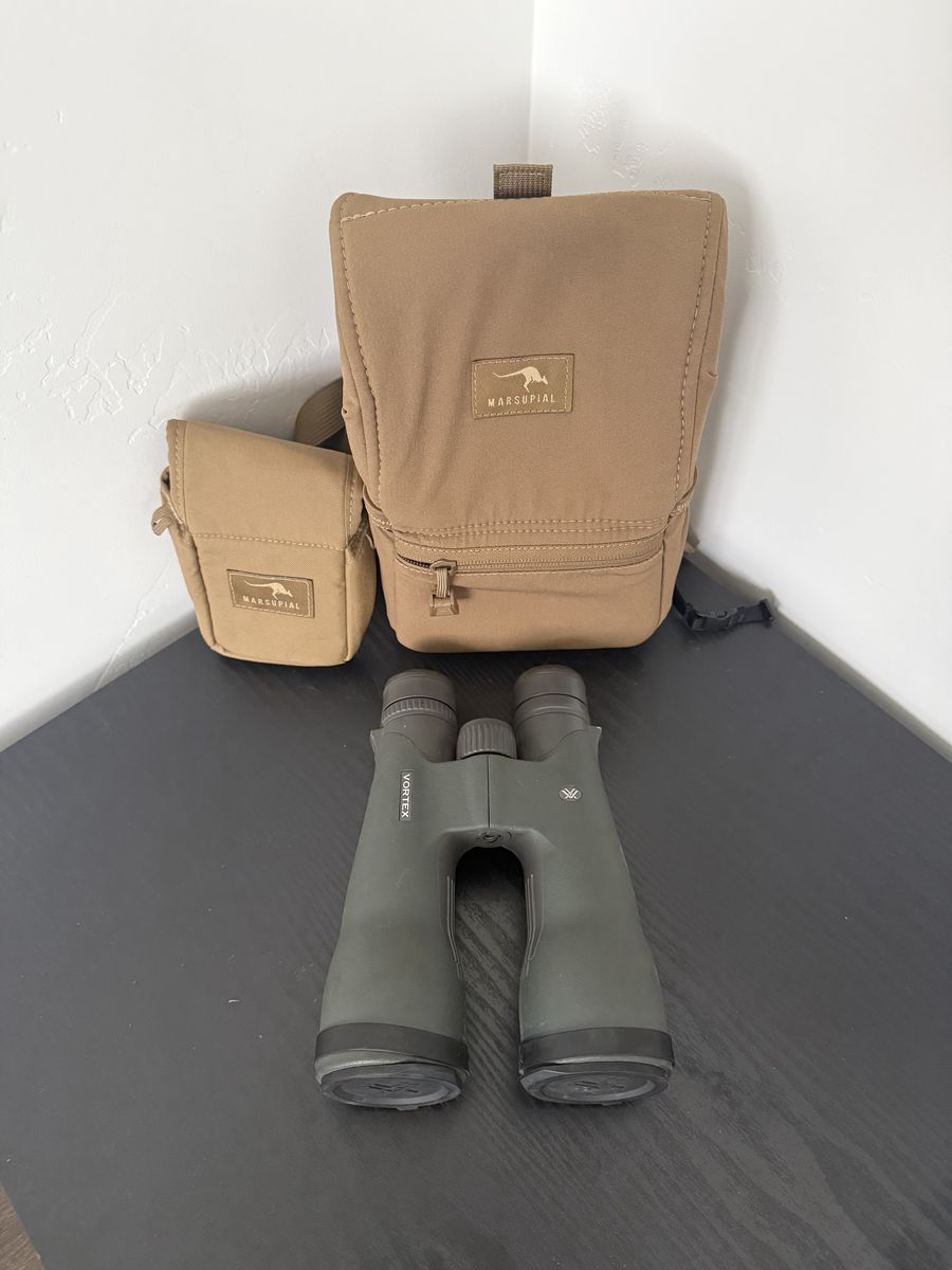 Vortex Razor UHD 18x56 Binos With Marsupial Gear