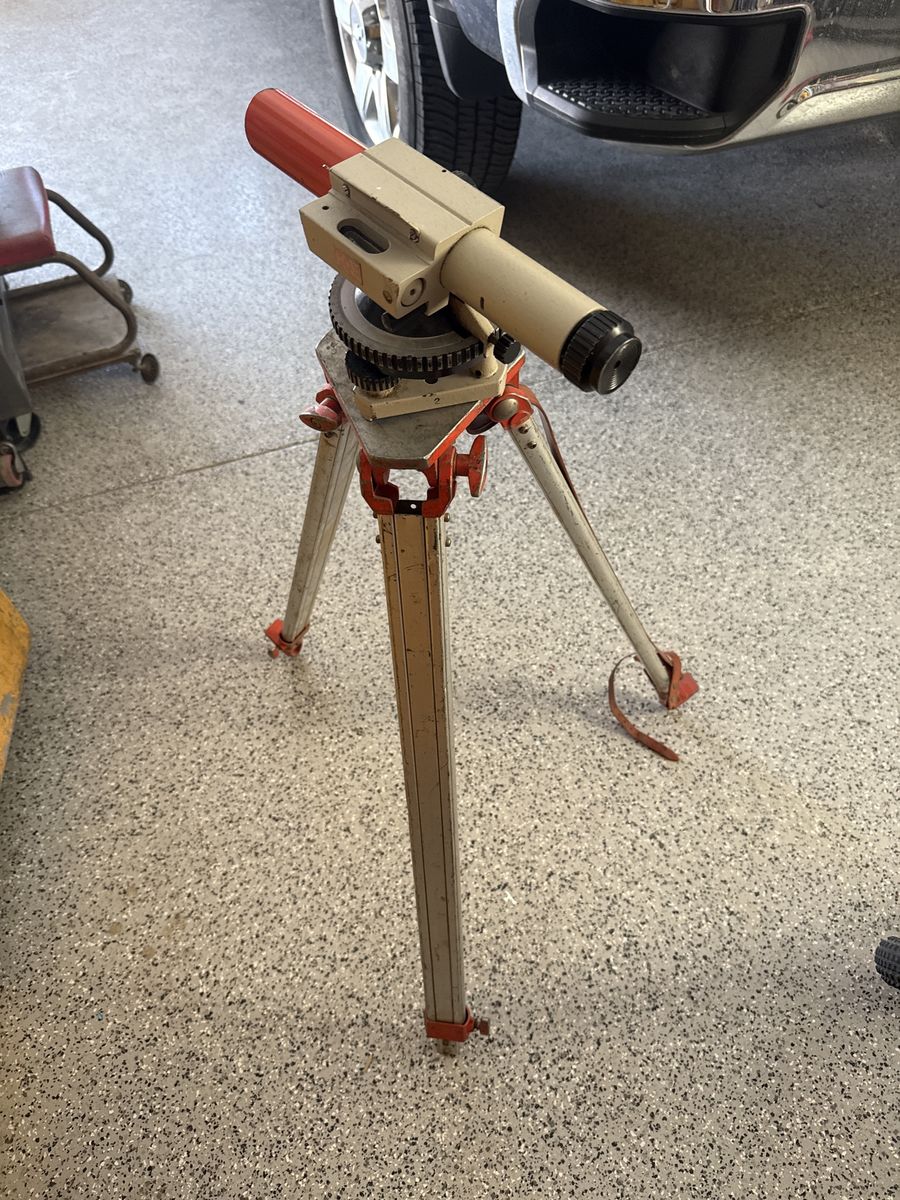 Vintage Survey Transit Level with Tripod - Industrial/Construction Equipment
