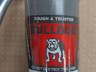 BULLDOG Round Trailer Jack, A-Frame, 5,000 lbs. Lift Capacity, Topwind, Bolt-On, 15 Inch Travel Part No 155032