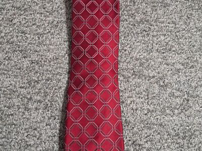 Donald J Trump Signature Collection Geometric Hexagons Red Tie