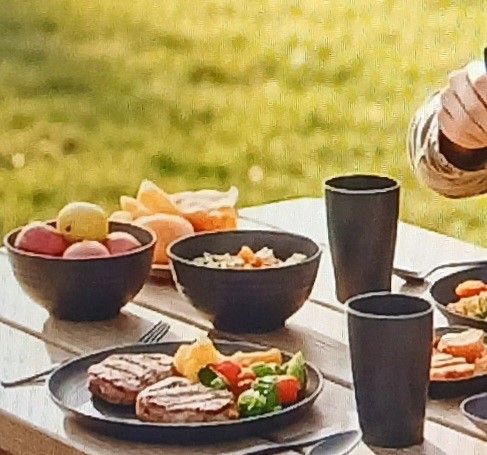 Wheat Straw Black Dishes