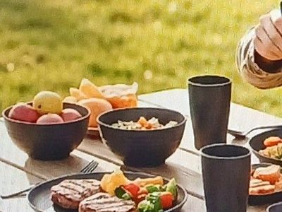 Wheat Straw Black Dishes