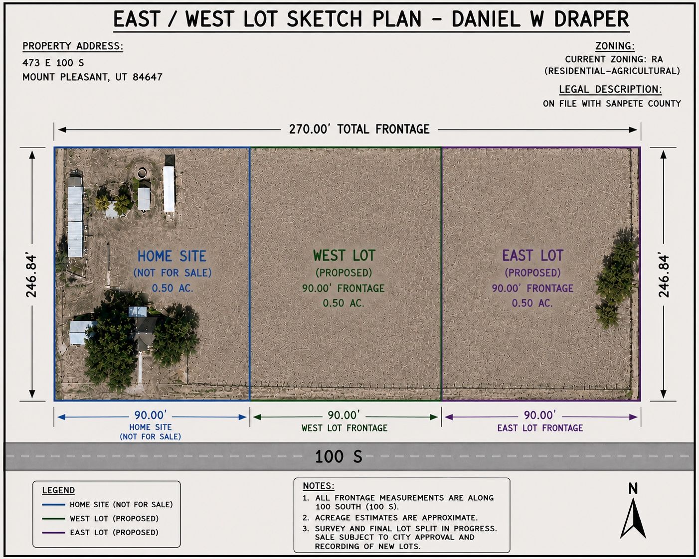 New 0.50 Acre Residential Building Lots in Mount Pleasant, UT - Flat, Mountain Views, FSBO