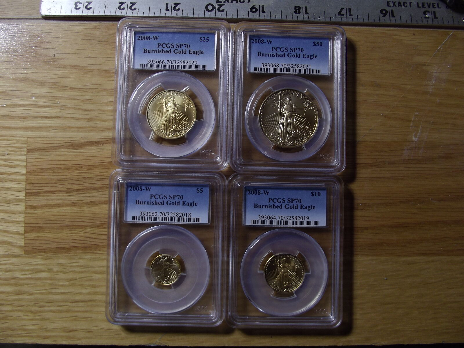 Gold 2008W mint PCGS70 4 piece Coin set