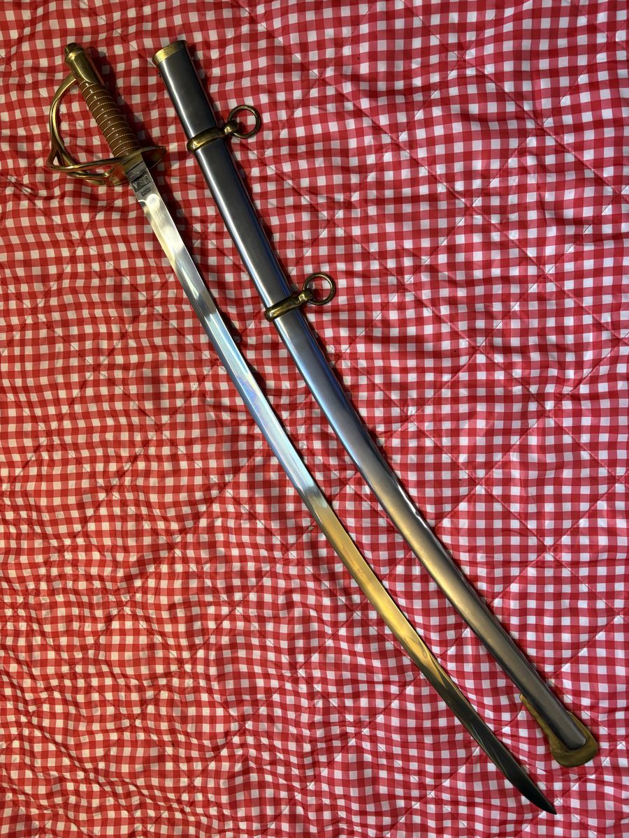 Windlass Confederate Cavalry Officer's Saber – Battle Ready Civil War Sword w/ Scabbard