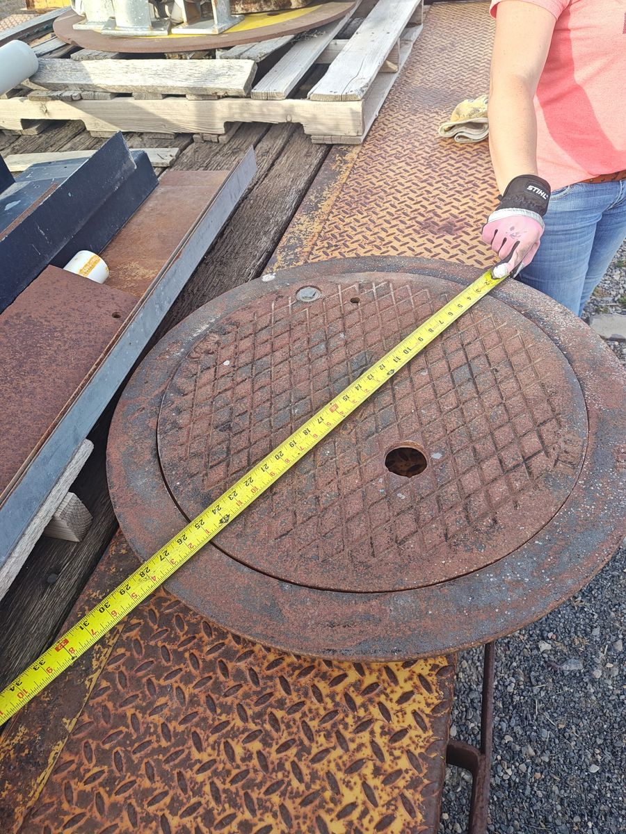Heavy-Duty Cast Iron Manhole Cover - 28" Diameter