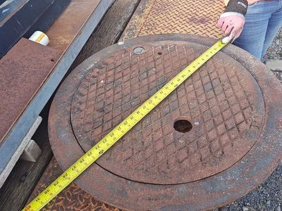 Heavy-Duty Cast Iron Manhole Cover - 28" Diameter
