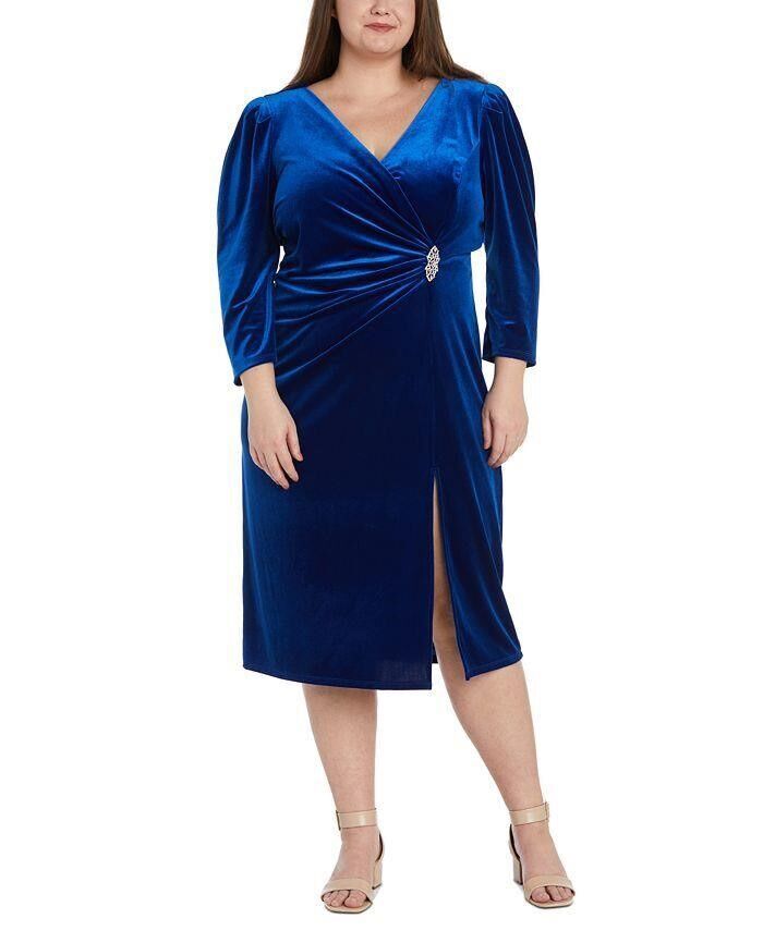 Size 22W, R & M Richards Plus Size Ruched Dress