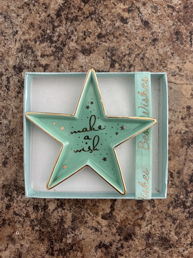 Make A Wish Teal Jewelry Holder