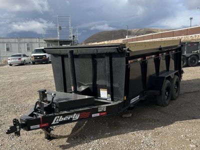 7x14 Liberty LD Dump Trailer - 44" Sides - 15.4K GVWR - 7 Gauge Floor, Board Brackets, Fork Holders, Telescopic