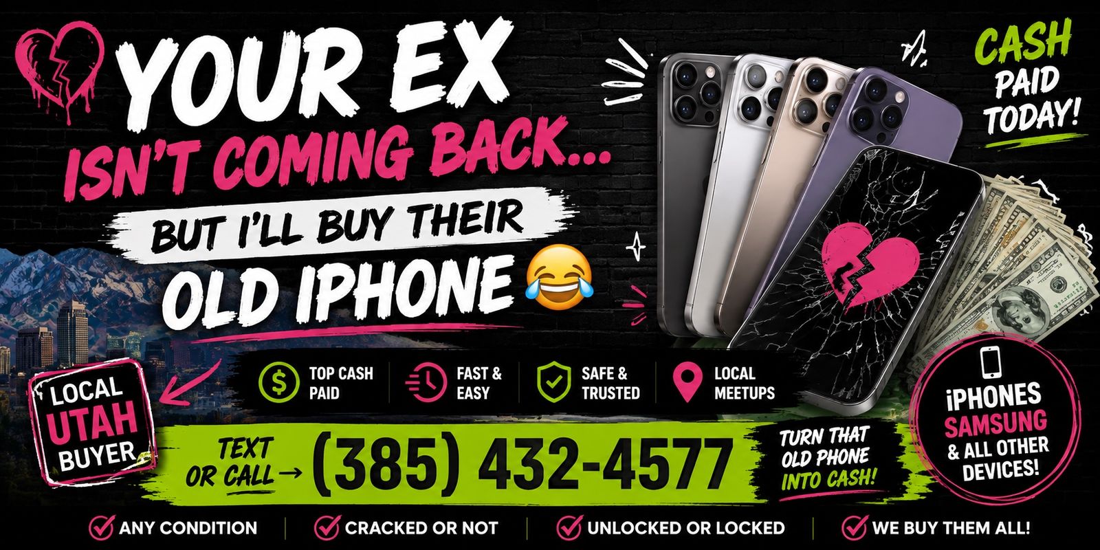 We Buy Old iPhones For Cash - Any Condition, Cracked Or Not