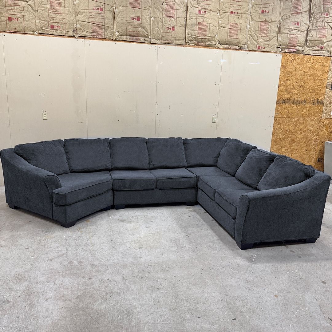 Dark Gray Sectional Couch - Delivery Available
