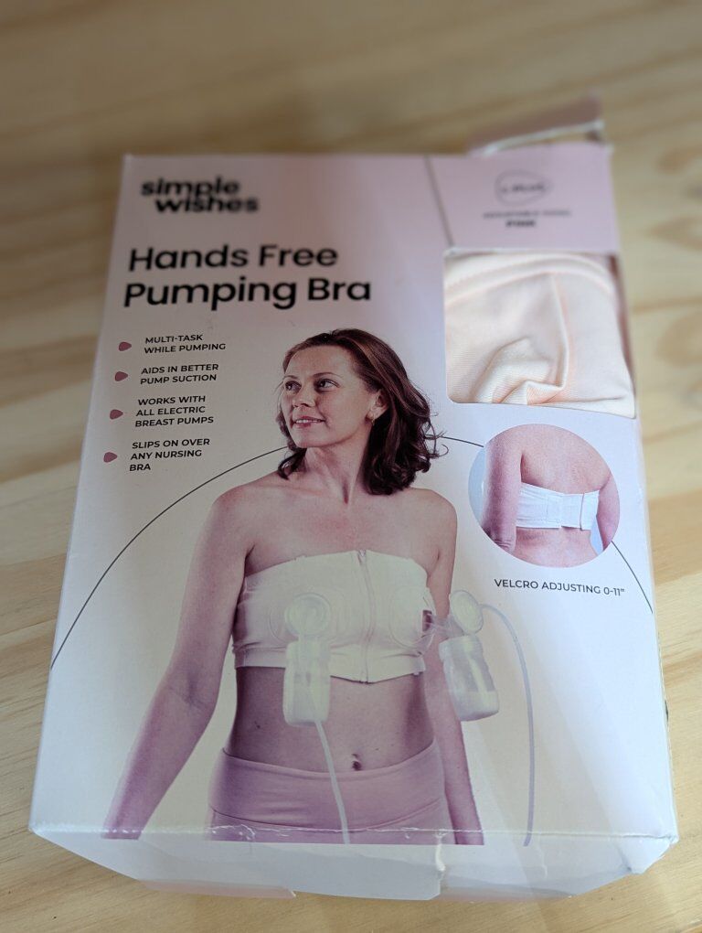 Hands-free Pumping Bra, Pink, Brand New