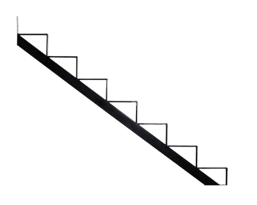7-Steps Steel Stair Stringer black