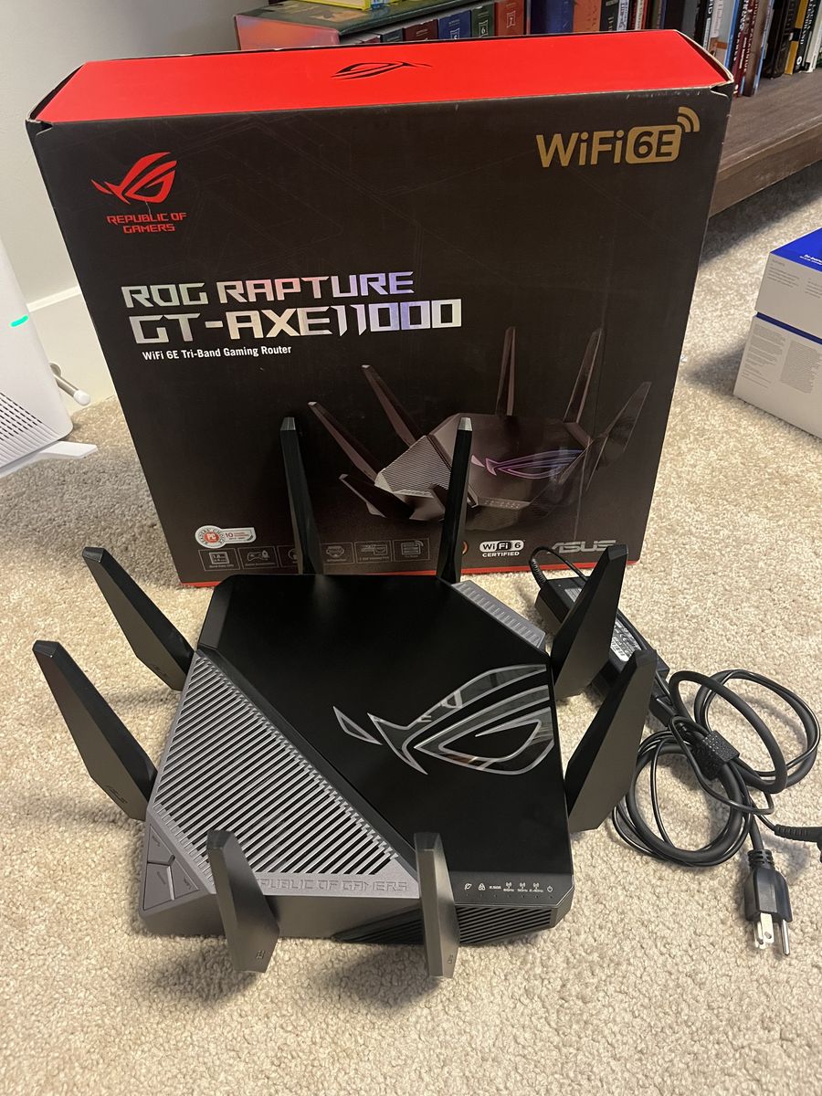 ASUS ROG Rapture GT-AXE11000 Tri-Band WiFi 6E Extendable Gaming Router