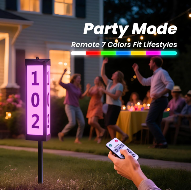 New in box Solar Address Sign