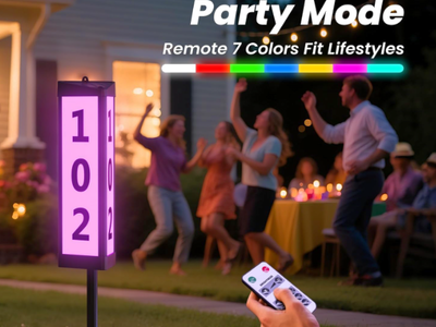 New in box Solar Address Sign