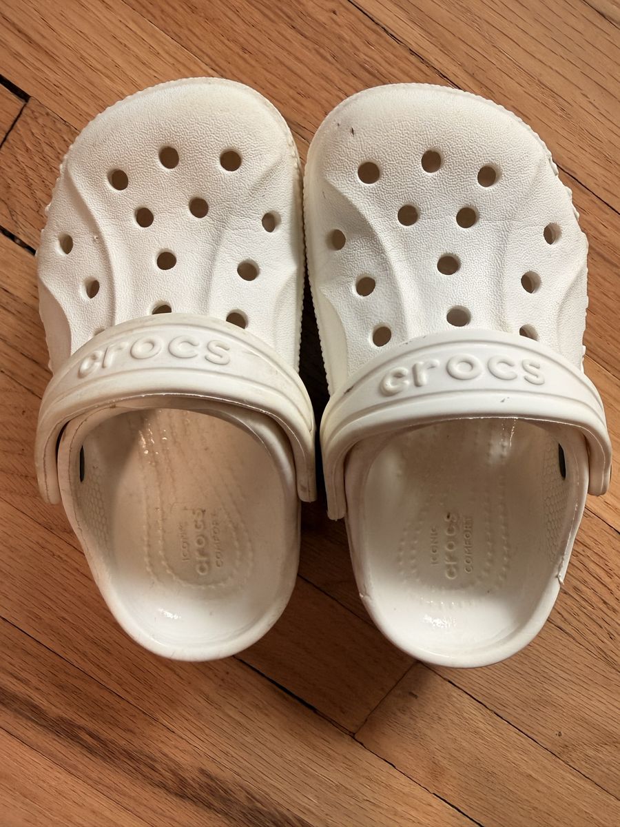 White Crocs Size C7