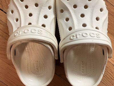 White Crocs Size C7