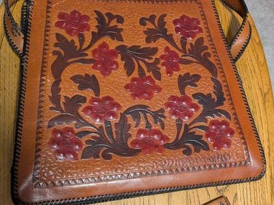 vintage leather purse and billfold